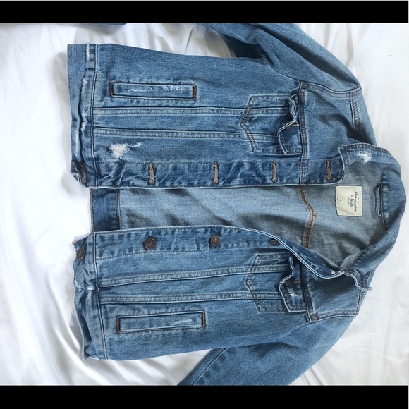 Abercrombie & Fitch Jackets & Blazers - Distressed Abercrombie and Fitch Jean Jacket